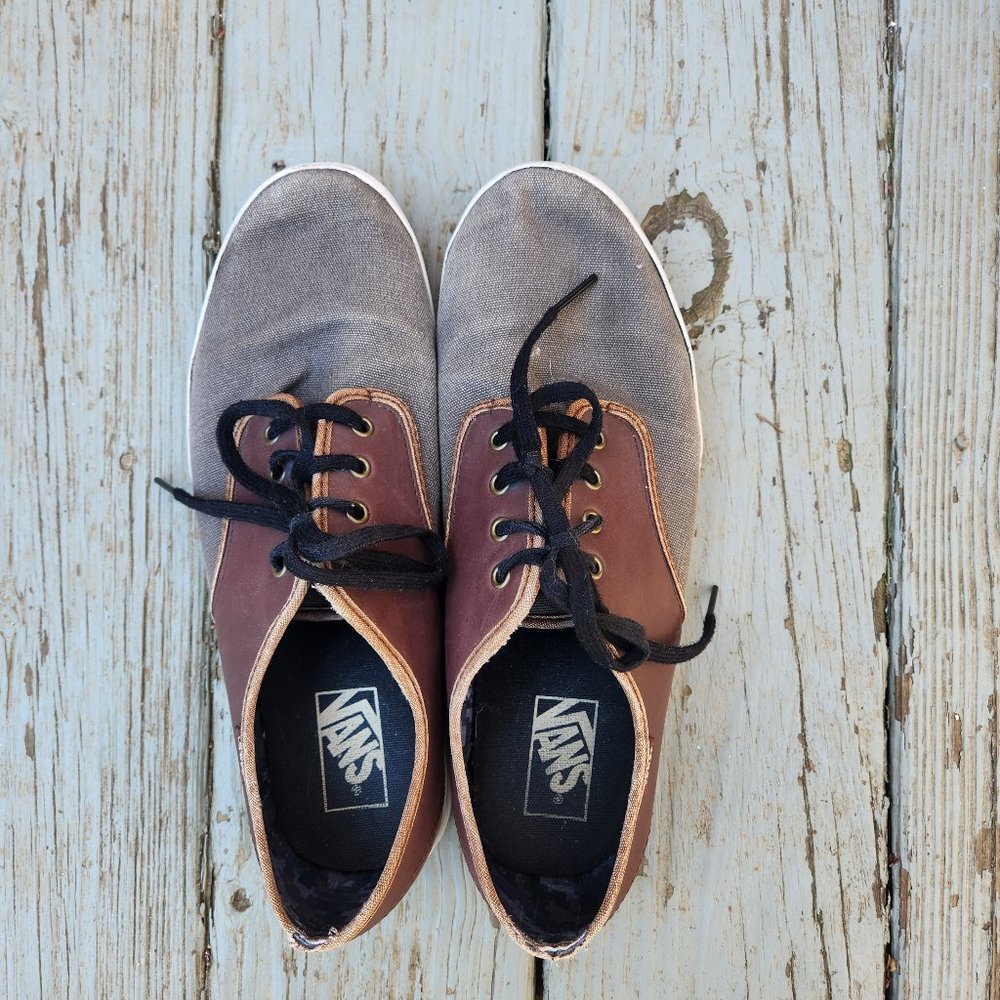 Vans leather and canvas uppers men's size 10.5